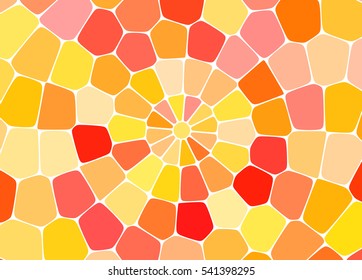 Abstract colorful  mosaic pattern. Abstract background consisting of elements of different shapes arranged in a mosaic style. Vector illustration