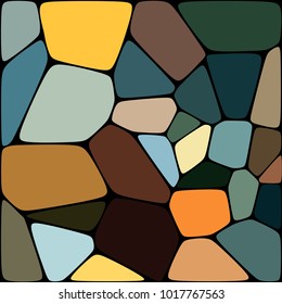 Abstract colorful mosaic pattern consisting of elements of various shapes and colors. Creative geometrical backdrop