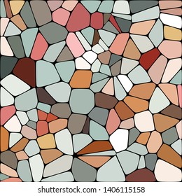 Abstract colorful mosaic pattern consisting of elements of various shapes and colors. Creative geometrical backdrop in a retro style. Colorful vintage background.