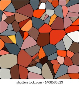 Abstract colorful mosaic pattern consisting of elements of various shapes and colors. Creative geometrical backdrop in a retro style. Colorful vintage background.
