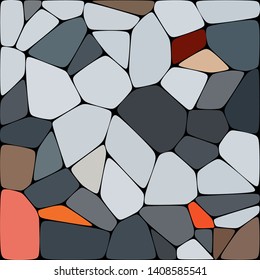 Abstract colorful mosaic pattern consisting of elements of various shapes and colors. Creative geometrical backdrop in a retro style. Colorful vintage background.