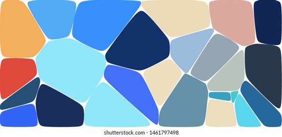 Abstract colorful mosaic pattern consisting of elements of various shapes and colors. Creative geometrical backdrop in a retro style. Colorful vintage background.