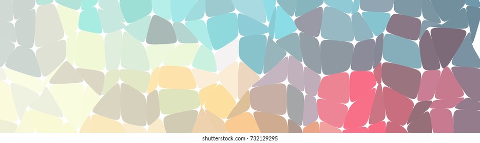 Abstract colorful mosaic pattern consisting of elements of various shapes and colors