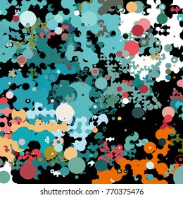 Abstract colorful mosaic pattern consisting of elements of various shapes and colors