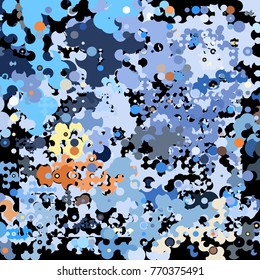 Abstract colorful mosaic pattern consisting of elements of various shapes and colors