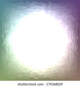 Abstract colorful mosaic pattern frame