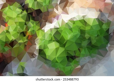 Abstract colorful mosaic pattern of geometric shapes in vector.  Creative technologies background.
