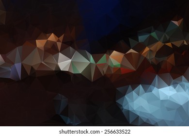 Abstract colorful mosaic pattern of geometric shapes in vector. Creative technologies background.