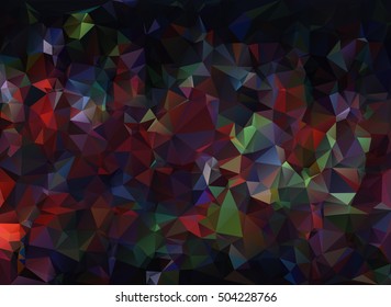 Abstract colorful mosaic pattern of geometric shapes in vector. Digital background