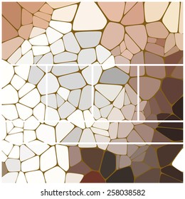 Abstract colorful mosaic pattern separated for website layout