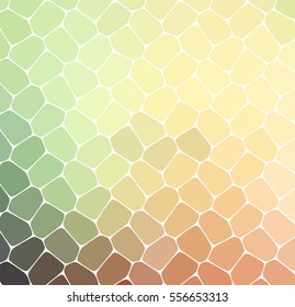 Abstract colorful mosaic pattern.green, beige and yellow. Abstract background consisting of elements of different shapes arranged in a mosaic style. Vector illustration.