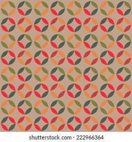 Abstract colorful mosaic. Seamless pattern of geometric shapes in vector. 