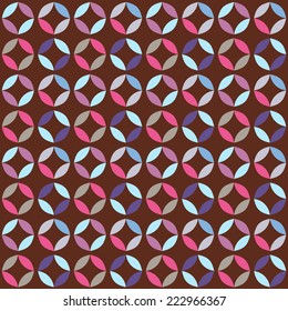 Abstract colorful mosaic. Seamless pattern of geometric shapes in vector. 