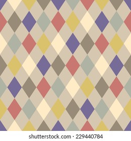 Abstract colorful mosaic. Seamless pattern of geometric shapes in vector. 