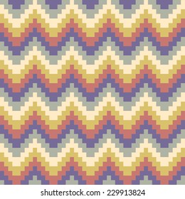 Abstract colorful mosaic. Seamless pattern of geometric shapes in vector. 