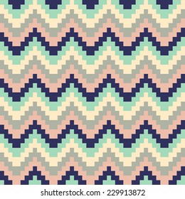 Abstract colorful mosaic. Seamless pattern of geometric shapes in vector. 