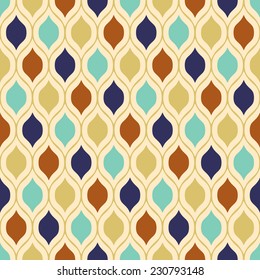Abstract colorful mosaic. Seamless pattern of geometric shapes in vector.