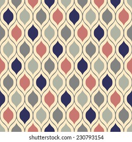 Abstract colorful mosaic. Seamless pattern of geometric shapes in vector.