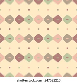 Abstract colorful mosaic. Seamless pattern of geometric shapes in vector.