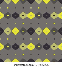 Abstract colorful mosaic. Seamless pattern of geometric shapes in vector.
