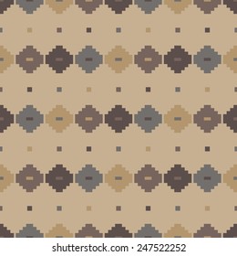Abstract colorful mosaic. Seamless pattern of geometric shapes in vector.