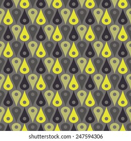 Abstract colorful mosaic. Seamless pattern of geometric shapes in vector.