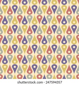 Abstract colorful mosaic. Seamless pattern of geometric shapes in vector.