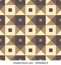 Abstract colorful mosaic. Seamless pattern of geometric shapes in vector.