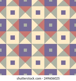 Abstract colorful mosaic. Seamless pattern of geometric shapes in vector.