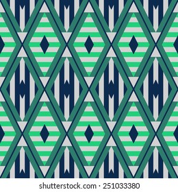 Abstract colorful mosaic. Seamless pattern of geometric shapes in vector.
