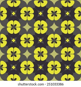 Abstract colorful mosaic. Seamless pattern of geometric shapes in vector.