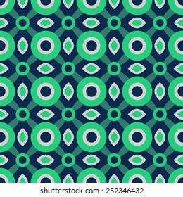 Abstract colorful mosaic. Seamless pattern of geometric shapes in vector.