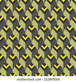 Abstract colorful mosaic. Seamless pattern of geometric shapes in vector.