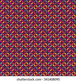 Abstract colorful mosaic. Seamless pattern of geometric shapes in vector.