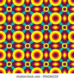 Abstract colorful mosaic. Seamless pattern of geometric shapes in vector