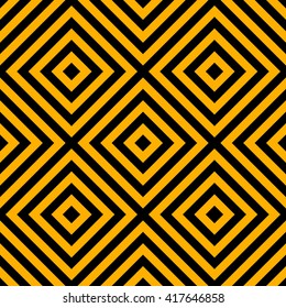 Abstract colorful mosaic. Seamless pattern of geometric shapes. Gold background. Stock vector illustration in Art Deco style for cover, banner, fabric print, invitation, wallpaper, wrapping