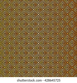 Abstract colorful mosaic. Seamless pattern of geometric shapes. Gold gradient background. Stock vector illustration in Art Deco style for cover, banner, fabric print, invitation, wallpaper, wrapping