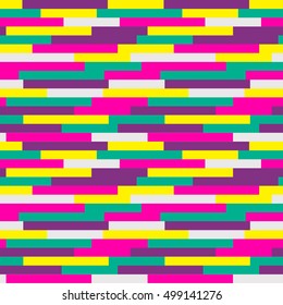 Abstract colorful mosaic. Seamless pattern of geometric shapes in vector