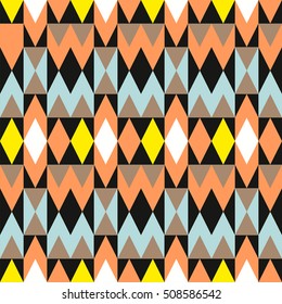 Abstract colorful mosaic. Seamless pattern of geometric shapes in vector. Triangular abstract vector background. Colorful mosaic background. Vector Illustration