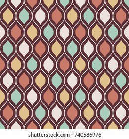 Abstract colorful mosaic. Seamless pattern of geometric shapes in vector. Design element can be used for wrapping, fabric print, kid's room wallpaper
