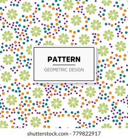 Abstract colorful mosaic. Seamless pattern of geometric shapes