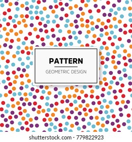 Abstract colorful mosaic. Seamless pattern of geometric shapes