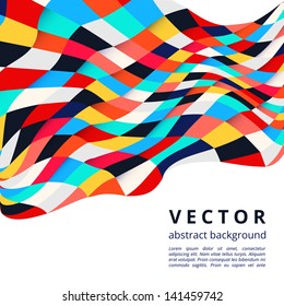 Abstract colorful mosaic square vector design