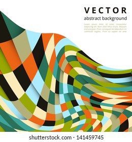 Abstract colorful mosaic square vector design