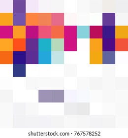 Abstract colorful mosaic with squares