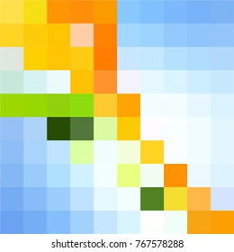 Abstract colorful mosaic with squares