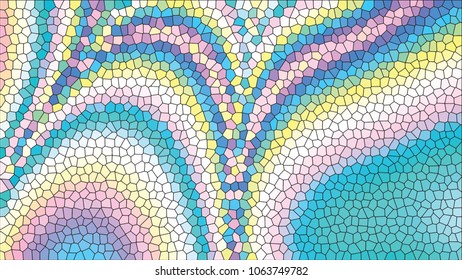 Abstract colorful mosaic. Stained glass window. Vector background