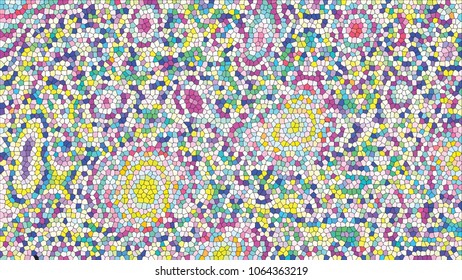 Abstract colorful mosaic. Stained glass window. Vector background