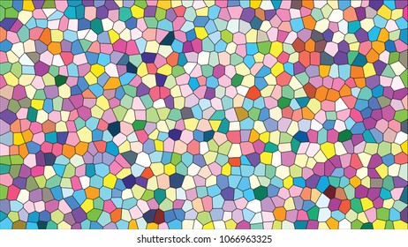 Abstract colorful mosaic. Stained glass window. Vector background