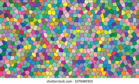 Abstract colorful mosaic. Stained glass window. Vector background